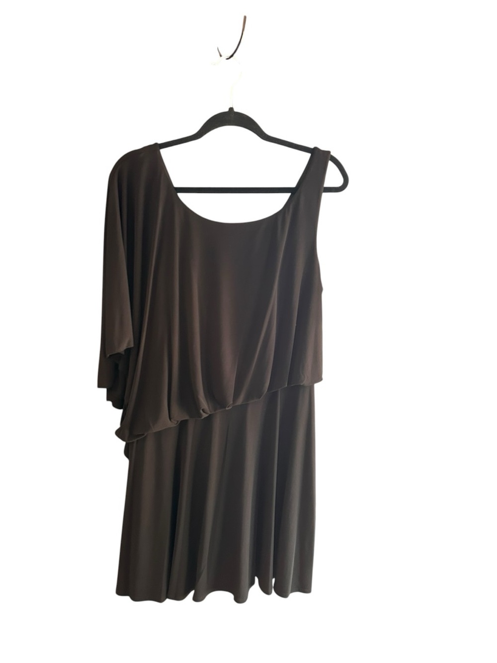NWT Jessica Simpson black tank style dress with bat wing sleeve cover Size 12
